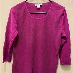 ColdWater Creek Textured 3/4 Sleeve Sweater